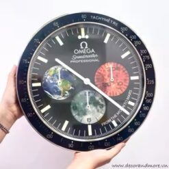 OMEGA Luminous Wall Clock – Glow-in-the-Dark Hands, Decorative Clock for Living Room, Bedroom, Office